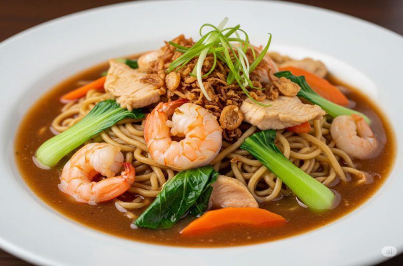 Resep Mudah Mie Kuah Siram Tumisan